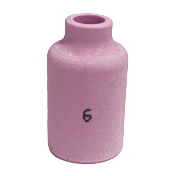 Weldtec 54N16 Nozzle, Alumina, #6 (3/8") Gas Lens, 10 pack