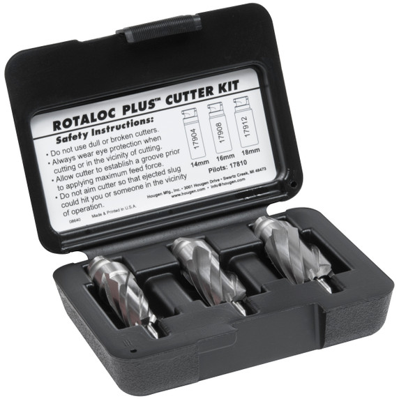 Hougen 17805 RotaLoc Plus Cutter Kit 14, 16, 18mm