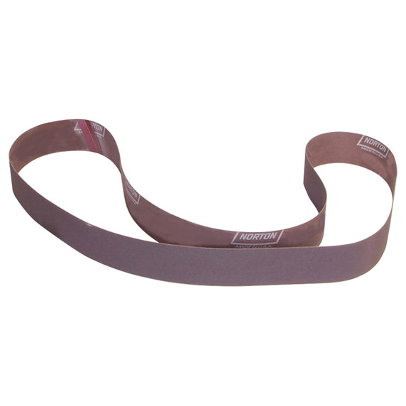 Norton 78072723235 2x72” Gemini R228 Aluminum Oxide Cloth Narrow Benchstand Belts, 100 Grit, Medium, 10 pack