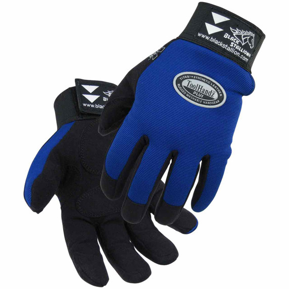 Black Stallion ToolHandz Plus Original Mechanics Glove, Blue, Medium