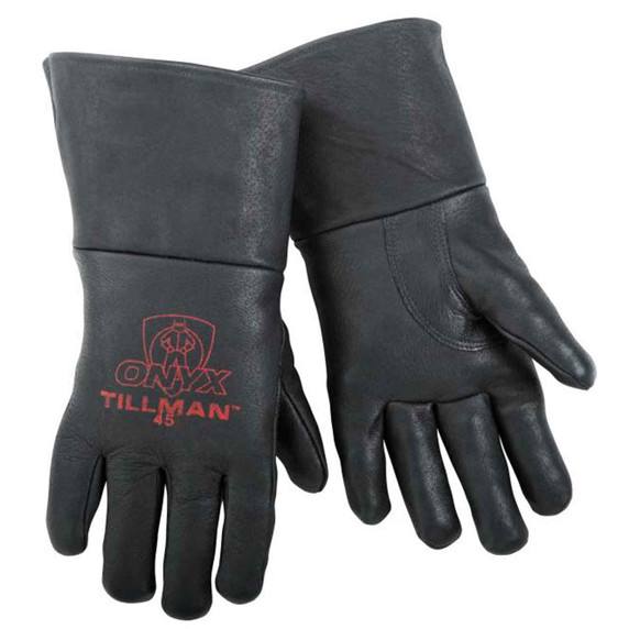Tillman 45 Top Grain Pigskin Foam Lined Thumb Strap MIG Welding Gloves, Large