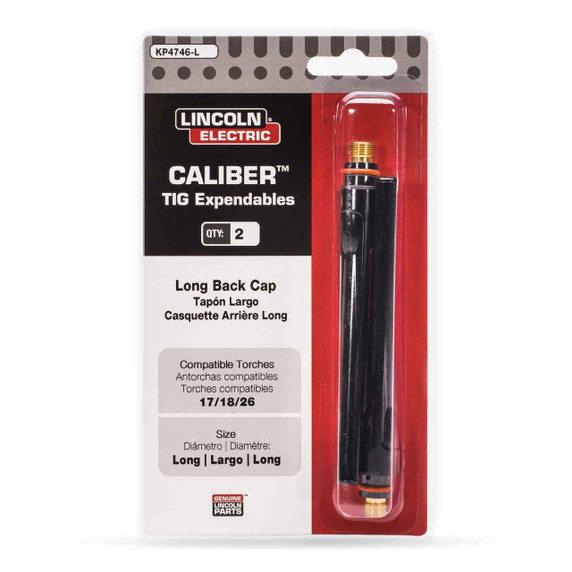 Lincoln Electric Caliber Back Cap for 17/18/26 Torches, Long, KP4746-L, 2 pack