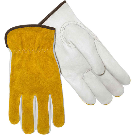 Steiner 0238 Economy Grain Cowhide Palm & Split Cowhide Back Drivers Gloves, Large