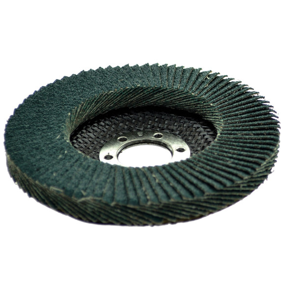 United Abrasives SAIT 76229 5x7/8 Ovation Attacker Type 27 No Hub High Density Zirconium Flap Discs 80 Grit, 10 pack
