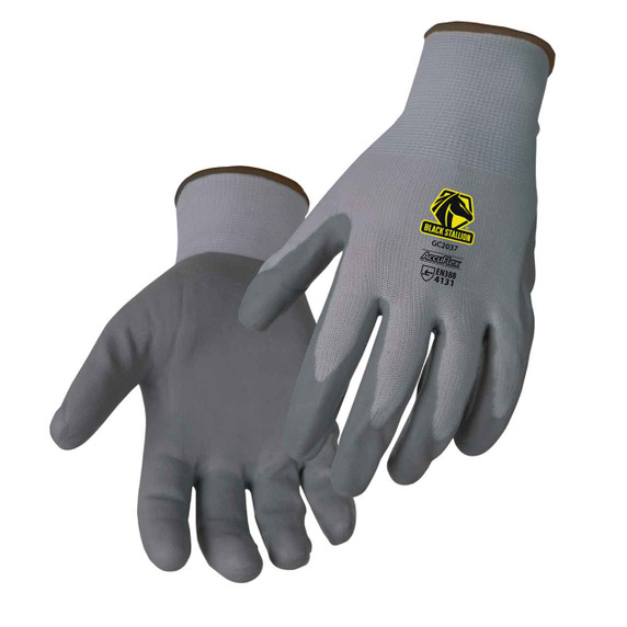Black Stallion GC2037-GY AccuFlex 13-Gauge Nylon Nitrile Foam Coated Glove, Medium
