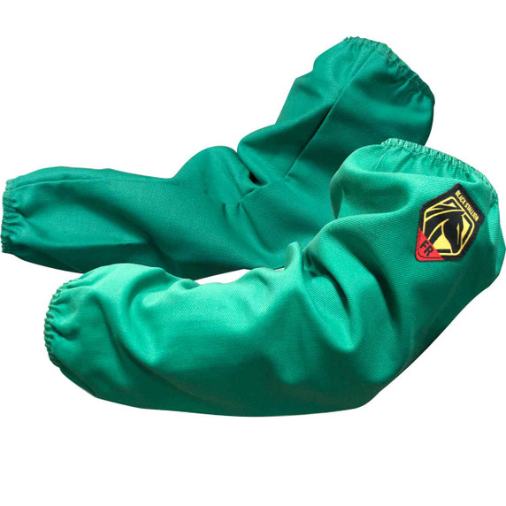 Black Stallion F2-18S Green Flame Resistant Sleeves with Elastic Wrist, 18", 12 oz.