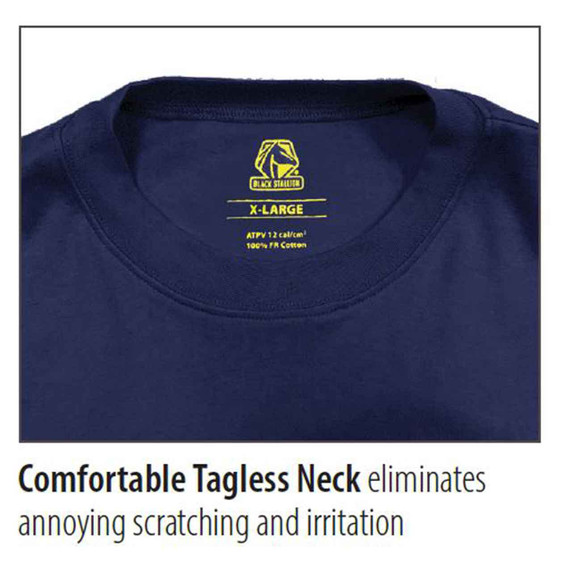 Black Stallion TF2510-GY NFPA 2112 & NFPA70E FR Cotton Knit Long-Sleeve T-Shirt, Gray, Medium