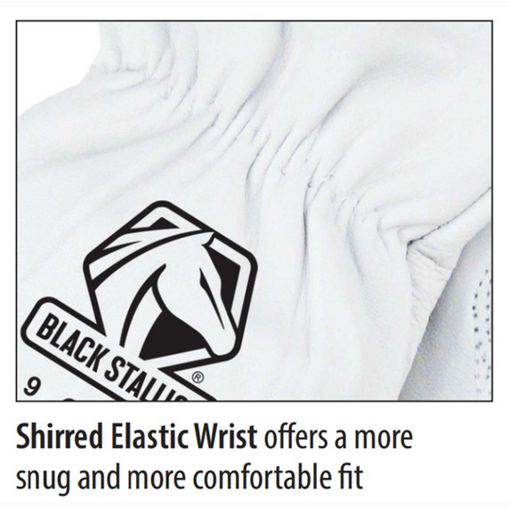 Black Stallion 9GCR A5 Cut Resistant Premium Grain Goatskin Drivers Glove, Large