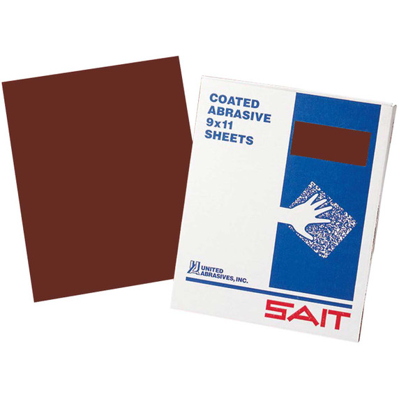 United Abrasives SAIT 84201 Blue Line 9x11 AW-C Aluminum Oxide Paper Hand Sanding Sheets 180C Grit, 100 pack