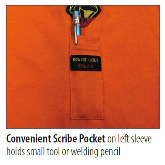 Black Stallion TF2510-GY NFPA 2112 & NFPA70E FR Cotton Knit Long-Sleeve T-Shirt, Gray, Small