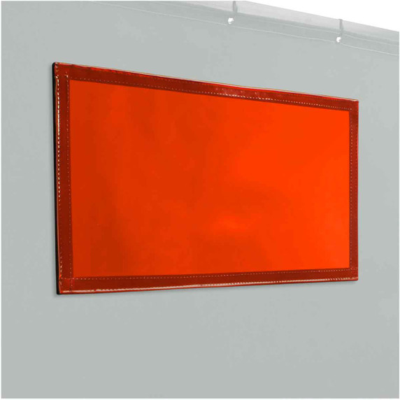 Steiner 338WV-1X2 12" x 24" Weld-View Replacement Window FR Orange Transparent Vinyl