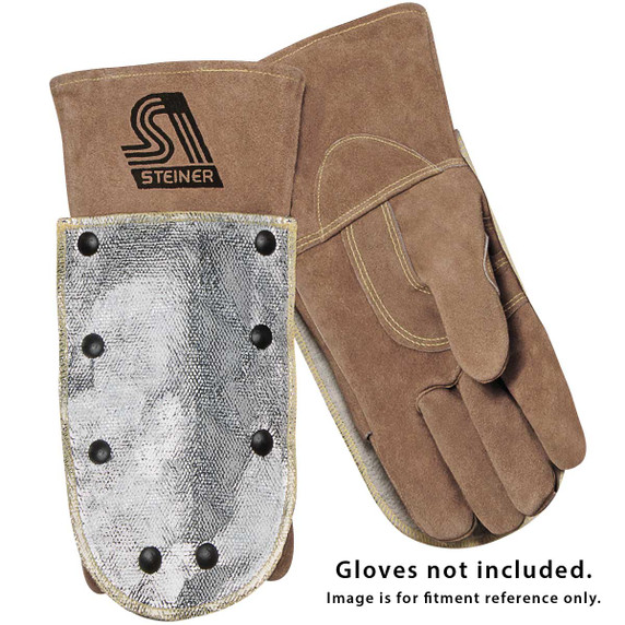 Steiner 58AKN Aluminized Carbon Kevlar Snap-On Back-Hand Pad For 5800 Gloves, Double Layer, Nomex Back