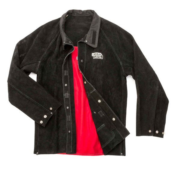 Lincoln Electric K2989 Heavy Duty Leather Welding Jacket, Medium
