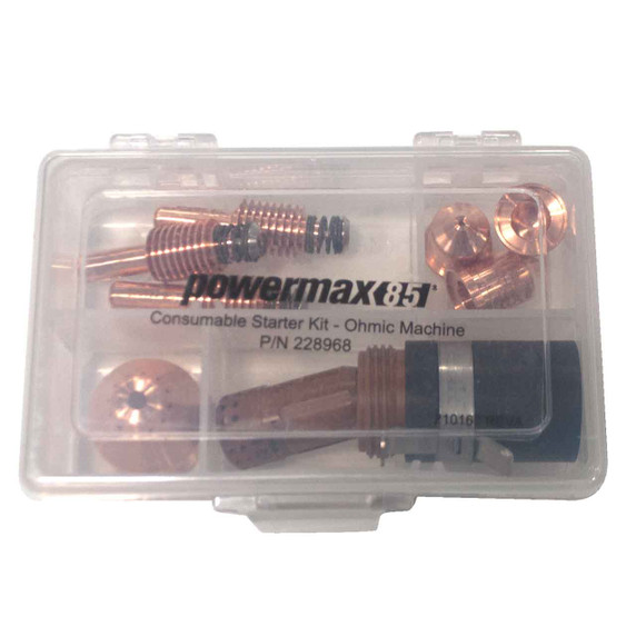 Hypertherm 228968 Consumable Starter Kit Powermax85, Mechanized with Ohmic Retaining Cap