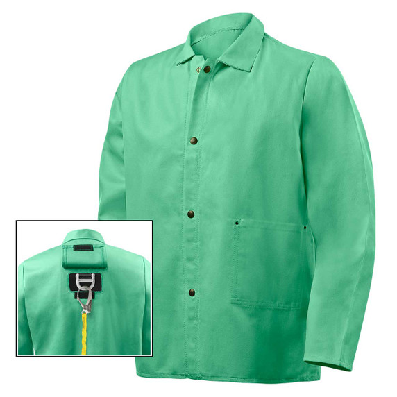 Steiner 1030DR-3X FR Cotton Jacket with D-Ring Opening, 30" Green, 3X-Large