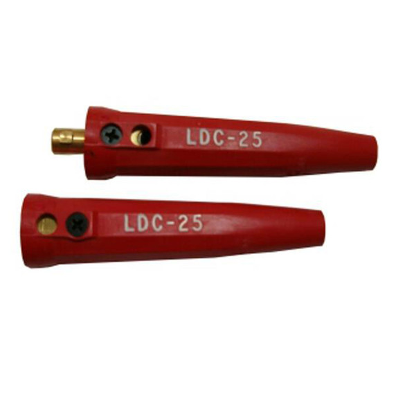 Lenco 05421 LDC-25 Dinse Style Red Cable Connectors Set