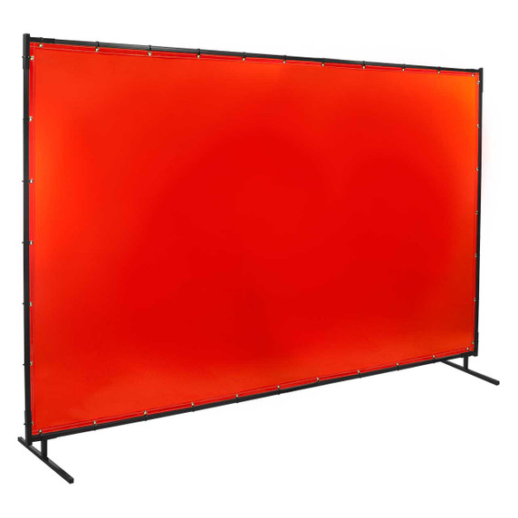 Steiner 548-6X10 Protect-O-Screen Classic with Orange Tinted Transparent Vinyl Welding Curtain with Frame