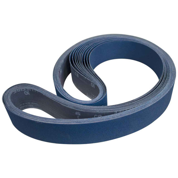 Norton 78072727142 2x72” BlueFire R821P Zirconia Alumina Cloth Narrow Benchstand Belts, 80 Grit, Coarse, 10 pack