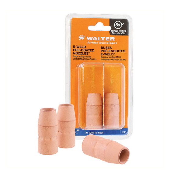 WALTER 54C023 E-Weld Pre-Coated Nozzles™  Lincoln Style 250/350A 3/8" F, 2 pack