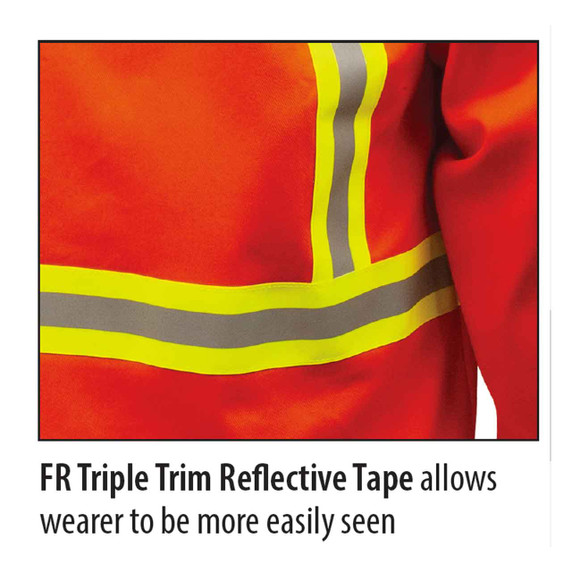 Black Stallion JF1010-OR Hi-Vis Welding Jacket with FR Reflective Tape, Orange, 2X-Large