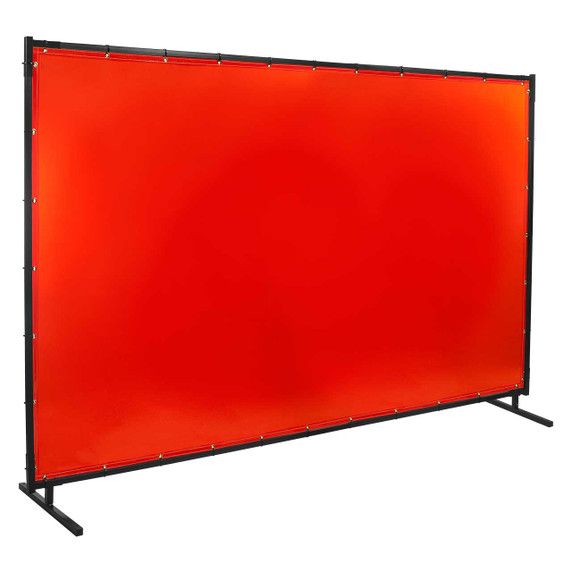 Steiner 548HD-6X10 Protect-O-Screen HD with Orange Tinted Transparent Vinyl Welding Curtain with Frame