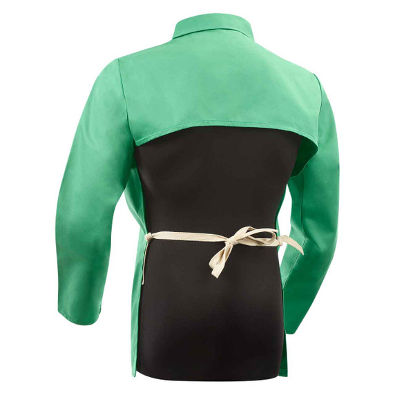 Steiner 1033 FR Cotton Cape Sleeves With 19" Bib, Green, X-Large