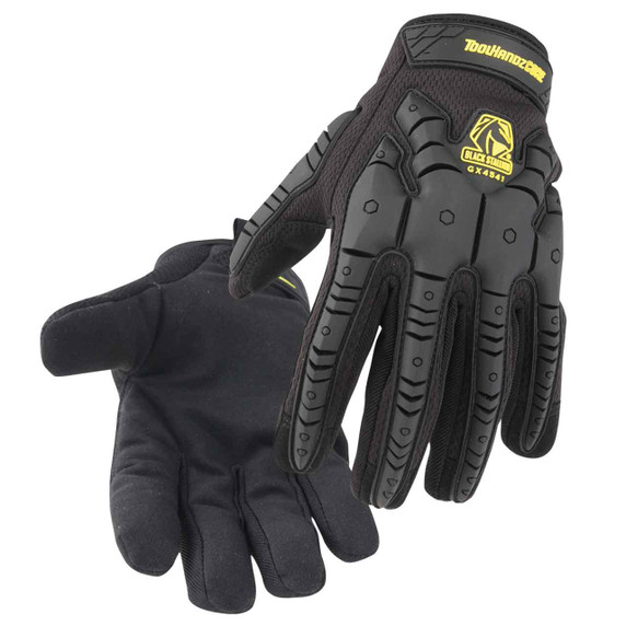 Black Stallion GX4541 Toolhandz Core Synthetic Leather Palm TPR Impact Mechanic's Gloves, Medium