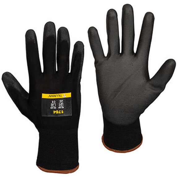 Tillman 1764 Polyurethane Coated Gloves, 13 Gauge Nylon Shell, X-Large, 12 pack