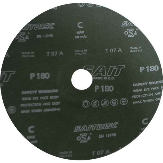 United Abrasives SAIT 54180 7x7/8 Bulk Silicon Carbide Closed Coat Fiber Grinding Discs 180 Grit, 100 pack
