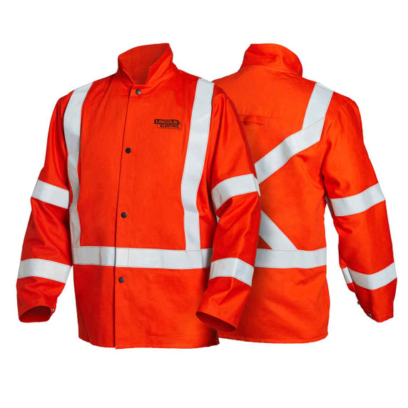 Lincoln K4692 High Visibility FR Orange Jacket with Reflective Stripes, 3X-Large