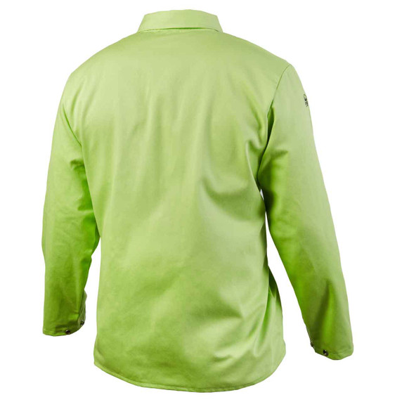 Lincoln K4689 Bright FR Cloth Welding Jacket, Safety Lime, Large