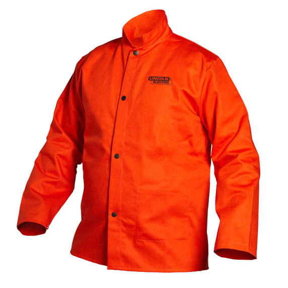 Lincoln K4688 Bright FR Cloth Welding Jacket, Safety Orange, 3X-Large