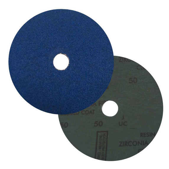 Norton 66261138592 7 x 7/8 in. BlueFire F826 Zirconia Alumina Fiber Discs, 50 Grit, Coarse, 25 pack