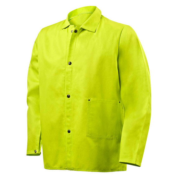 Steiner 1070 FR Cotton Welding Jacket, 30" 9 oz, Lime, Medium