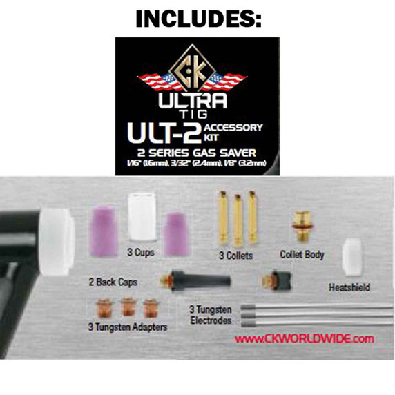 CK UltraTIG CK230 Water Cooled TIG Torch Kit, Flex, 300A, 25', Super-Flex, US2325SF FX