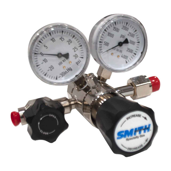 Miller Smith 620-01-02-00-02 Silverline High Purity Brass Two Stage Regulator, 25 PSI