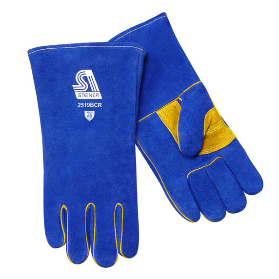 Steiner 2519BCR Premium Side Split Cowhide Stick Welding Glove, ThermoCore Foam Lined & ANSI A8 Cut Resistant, Large