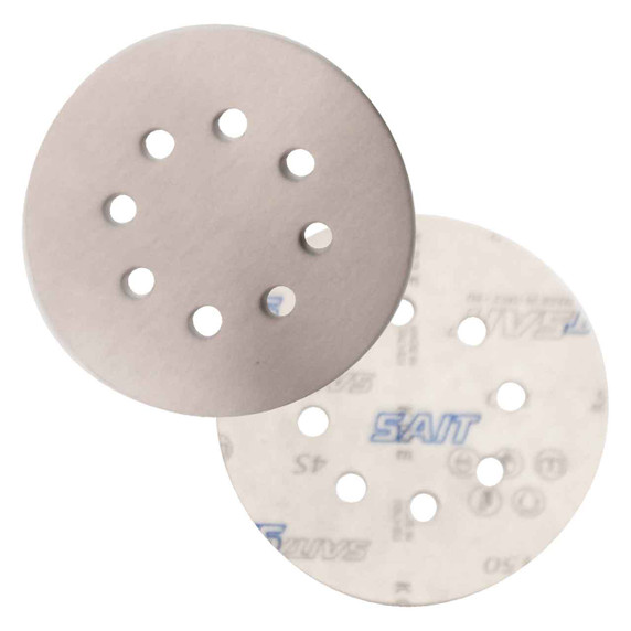 United Abrasives SAIT 37538 5" 4S Premium Hook and Loop Paper Discs with 8 Vacuum Holes 150C Grit, 50 pack