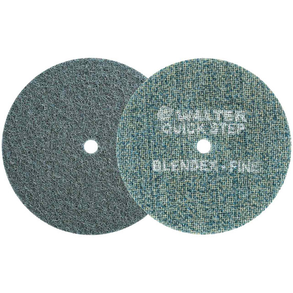 Walter 07R504 5" Quick-Step Blendex Surface Conditioning Discs Non-Woven Fine Grit Blue, 10 pack