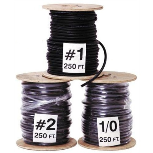#2 Welding Battery Cable 250 Feet Made in USA Black