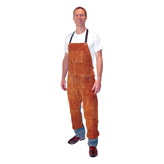 Tillman 3849 24" X 48" Premium Side Split Cowhide Split-Leg Bib Apron