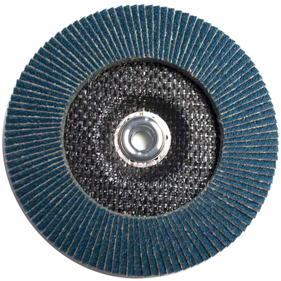 United Abrasives SAIT 78145 7x5/8-11 Ovation Type 27 With Hub High Density Zirconium Flap Discs 36 Grit, 10 pack