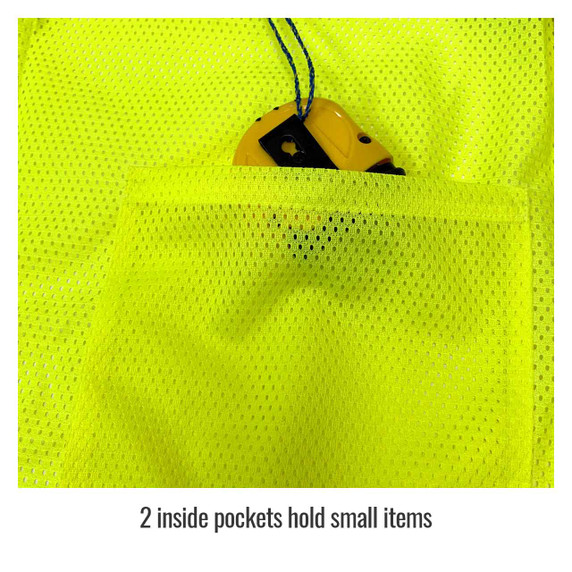 Black Stallion VS2035 ANSI Class 2, 7-Pocket Hi-Vis Safety Vest, Lime, Large