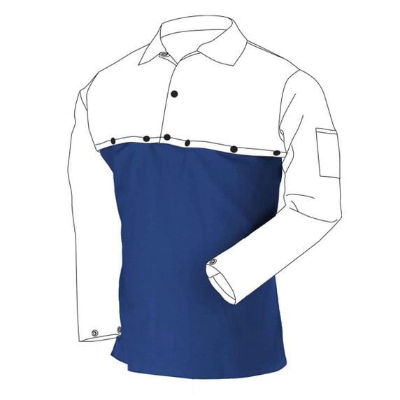 Black Stallion FRB9-20B 20" 9 oz. Blue Flame Resistant Cotton Bib