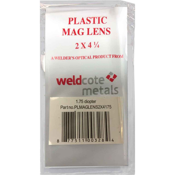 Weldcote Metals 1.75 Plastic Magnifying Lens 2 x 4-1/4"