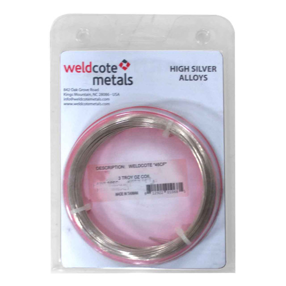 Weldcote Metals "45CF" 3/32" X 3 troy oz. coil Cadmium Free