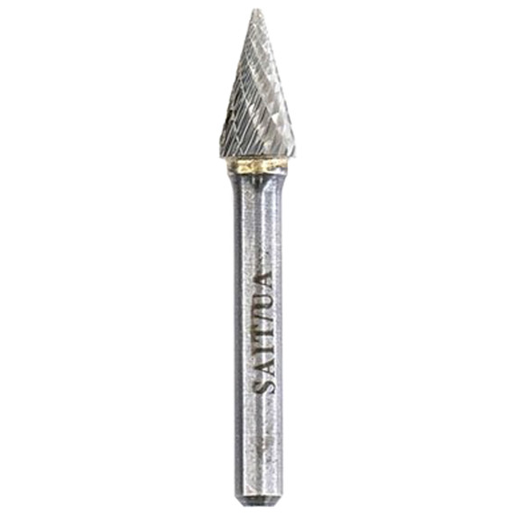 United Abrasives SAIT 45035 1/4x1/2x1/4 Type SM1 Tungsten Double Cut Alternate Cut Carbide Bur