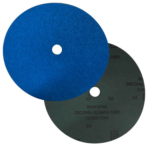 Norton 66261138583 9-1/8 x 7/8 in. BlueFire F826 Zirconia Alumina Fiber Discs, 36 Grit, Coarse, 25 pack