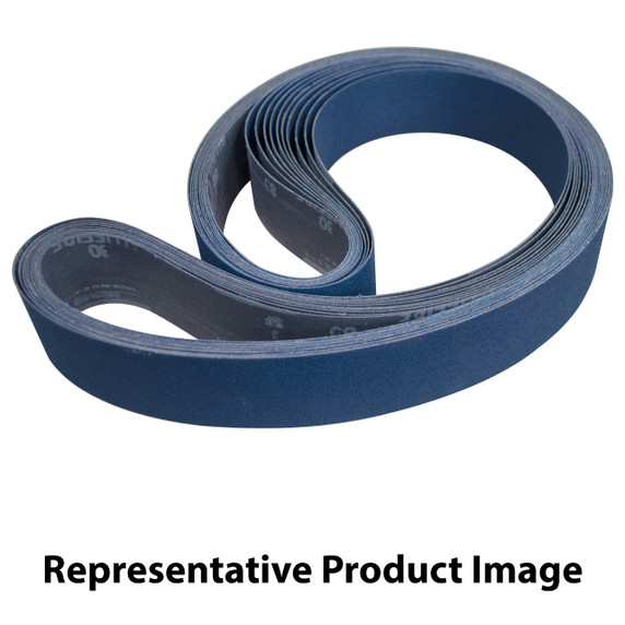 Norton 78072727144 2x72” BlueFire R821P Zirconia Alumina Cloth Narrow Benchstand Belts, 60 Grit, Coarse, 10 pack