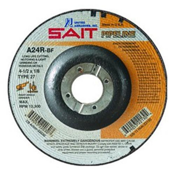 United Abrasives SAIT 22055 7x1/8x7/8 A24R Pipeline General Purpose Cutting Grinding Wheels, 25 pack